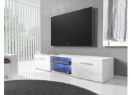 TV stolek RTV 03 s LED bílá/bílá lesk