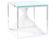Konferenční stolek FLAME B stříbrná/sklo