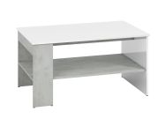 Konferenční stolek CASA 56005 beton šedý/bílá lesk