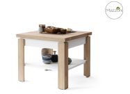 Konferenční stolek rozkládací LEO 65x65 cm dub sonoma/bílá