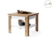 Konferenční stolek rozkládací LEO 65x65 cm dub wotan/bílá