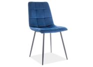 Jídelní čalouněná židle CASA 11787 velvet granátově modrá/černá