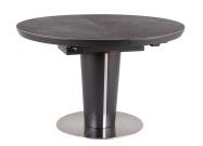 Jídelní stůl rozkládací 120 ORBIT ceramic šedý mramor/antracit mat